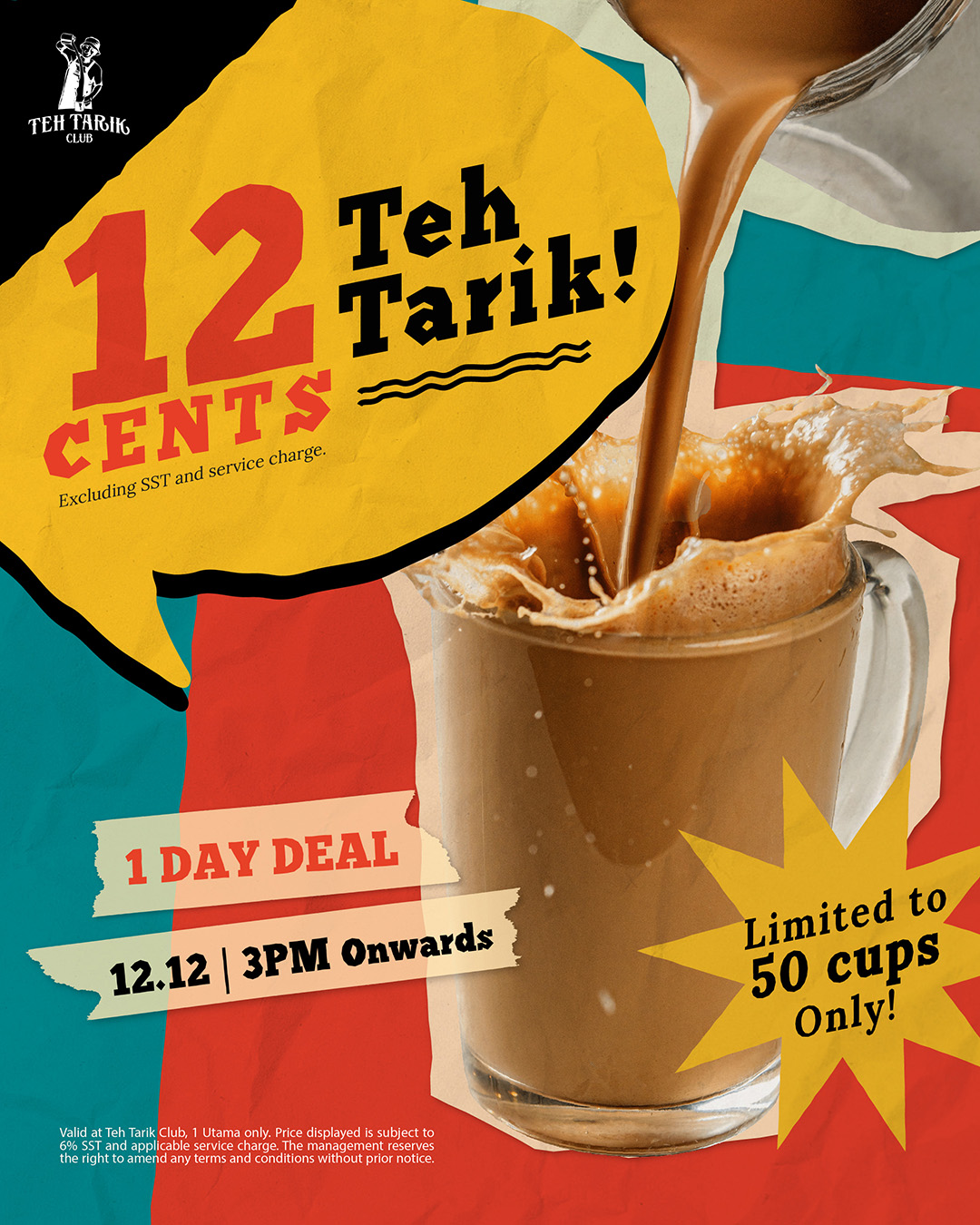 12 cents Teh Tarik!