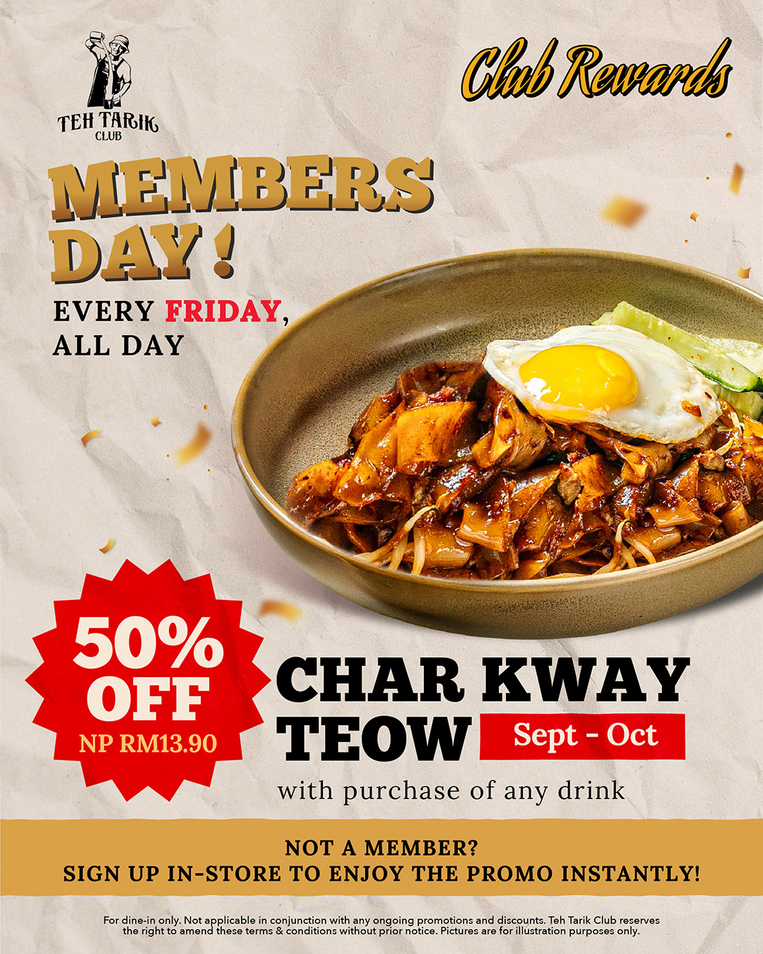 Teh Tarik Club Rewards - Members Day